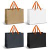 Finley Ribbon Handle Paper Bag Large orange ribbon Finley Ribbon Handle Paper Bag Large orange ribbon