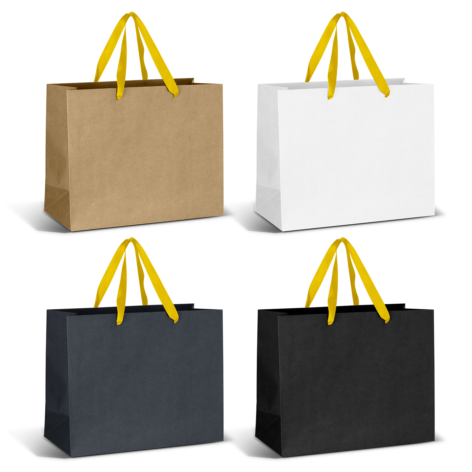 Finley Ribbon Handle Paper Bag Large yellow ribbon Finley Ribbon Handle Paper Bag Large yellow ribbon