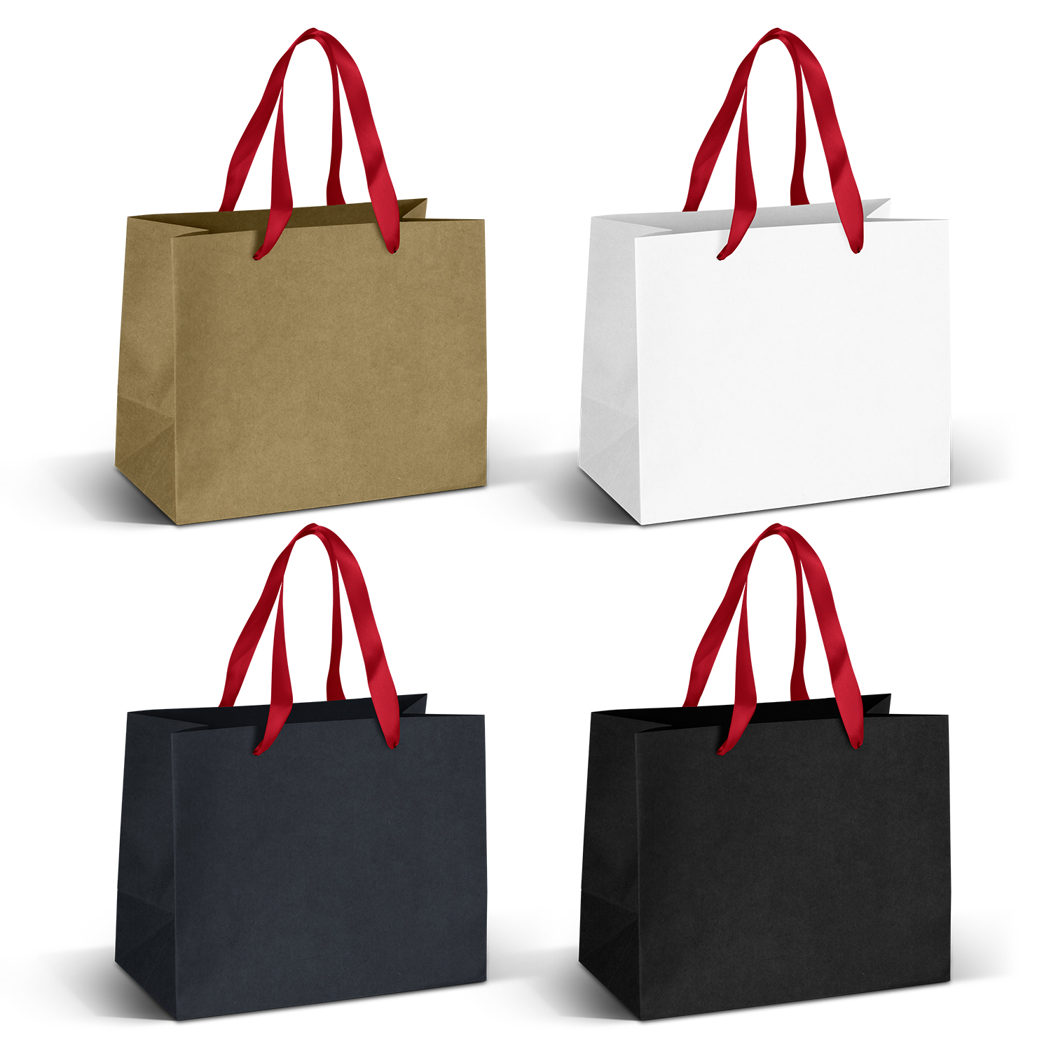 Finley Ribbon Handle Paper Bag Medium red ribbon Finley Ribbon Handle Paper Bag Medium red ribbon