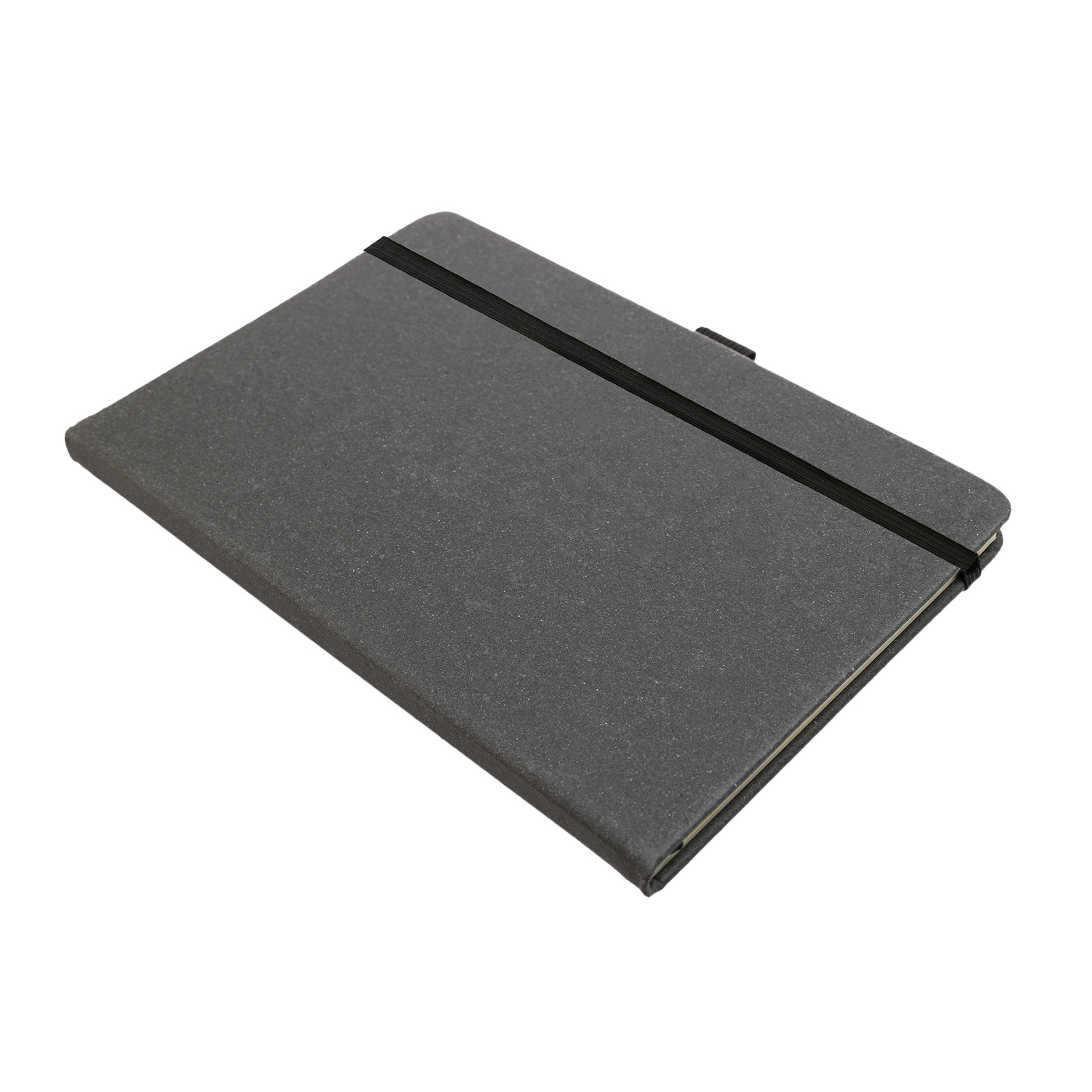 Geeveston Hard Cover Recycled Leather Notebook grey with strap Geeveston Hard Cover Recycled Leather Notebook grey with strap