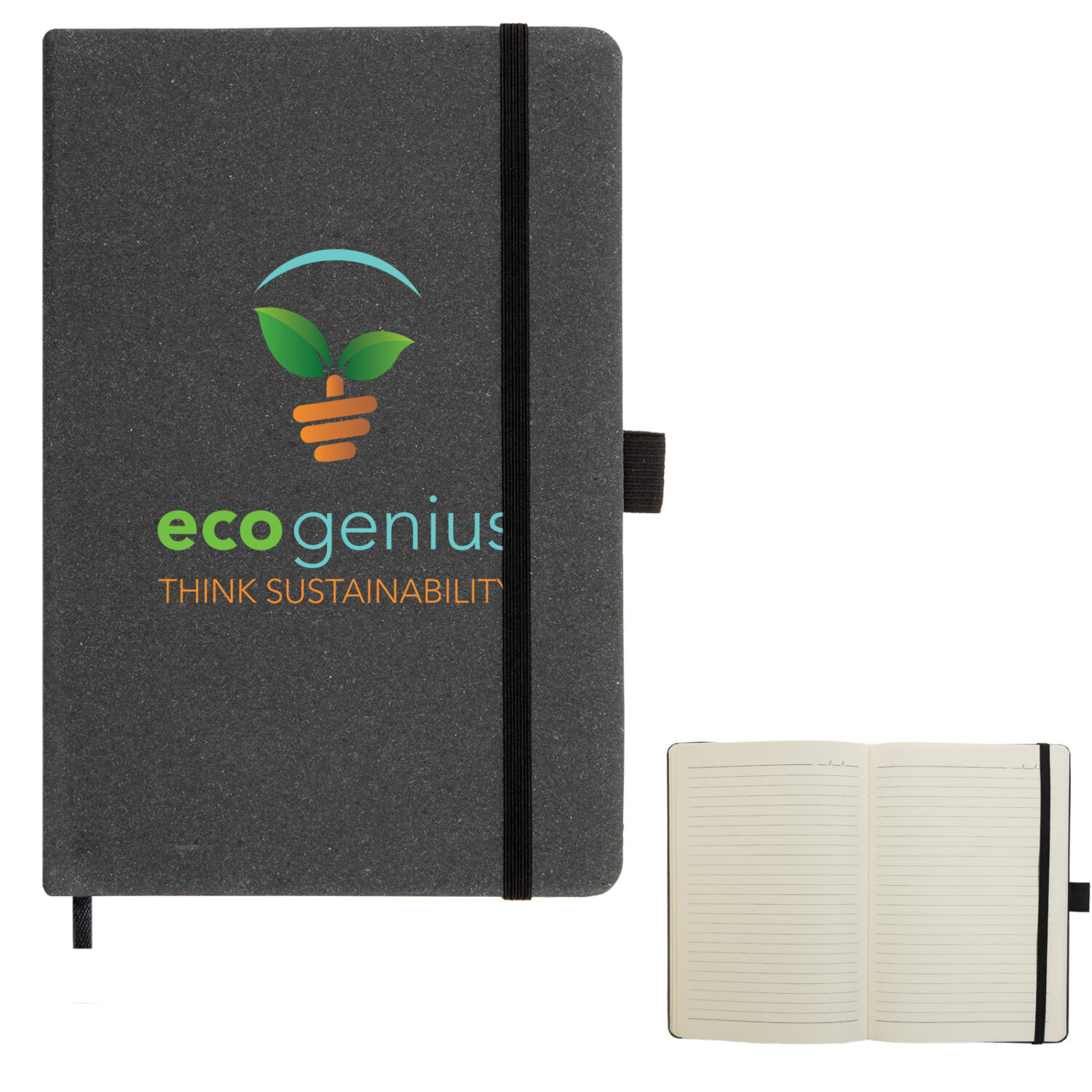 Geeveston Hard Cover Recycled Leather Notebook main