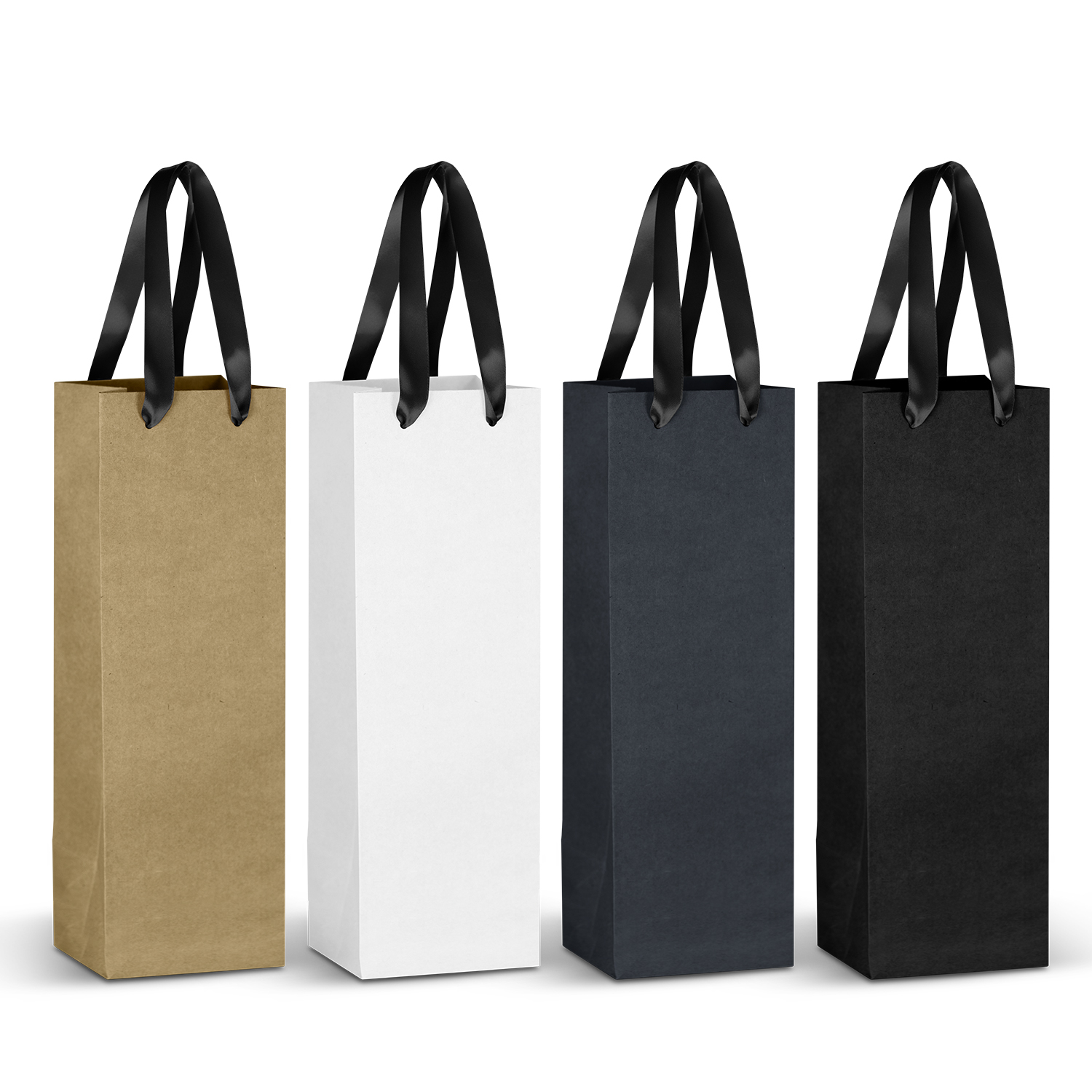 Guildford Champagne Ribbon Handle Paper Bag black ribbon Guildford Champagne Ribbon Handle Paper Bag black ribbon