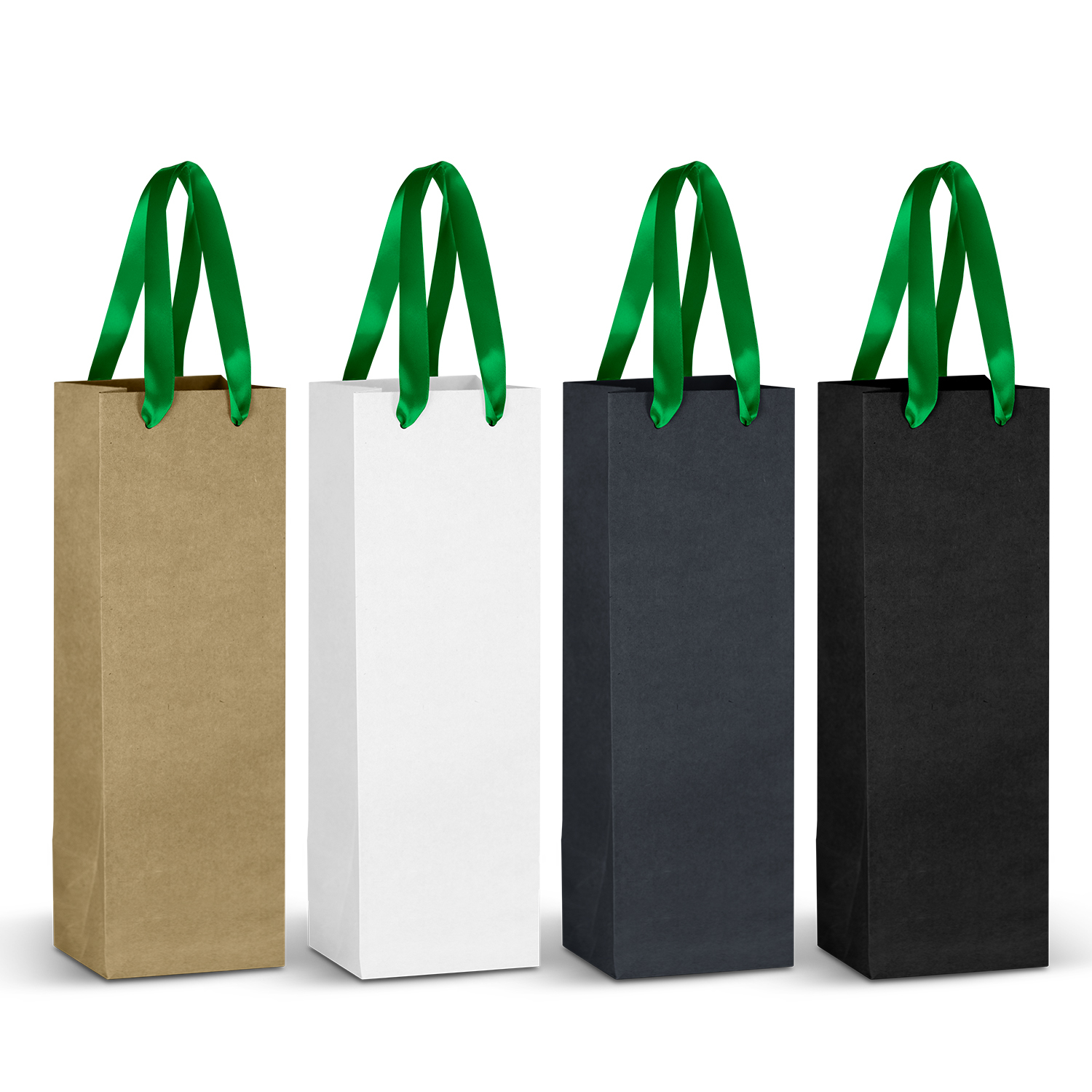Guildford Champagne Ribbon Handle Paper Bag dark green ribbon Guildford Champagne Ribbon Handle Paper Bag dark green ribbon