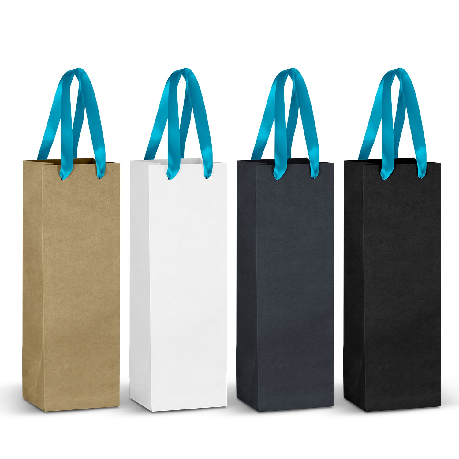 Guildford Champagne Ribbon Handle Paper Bag light blue ribbon Guildford Champagne Ribbon Handle Paper Bag light blue ribbon