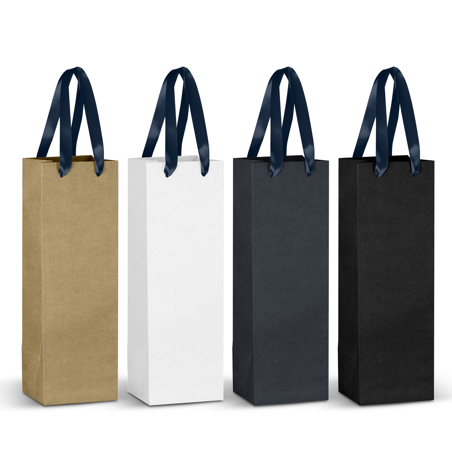 Guildford Champagne Ribbon Handle Paper Bag navy ribbon Guildford Champagne Ribbon Handle Paper Bag navy ribbon