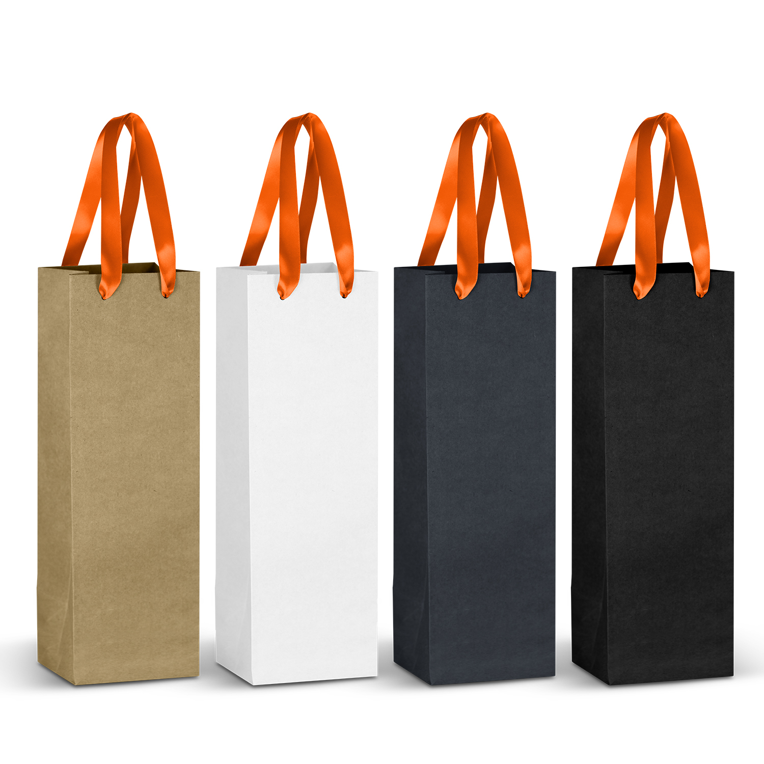 Guildford Champagne Ribbon Handle Paper Bag orange ribbon Guildford Champagne Ribbon Handle Paper Bag orange ribbon