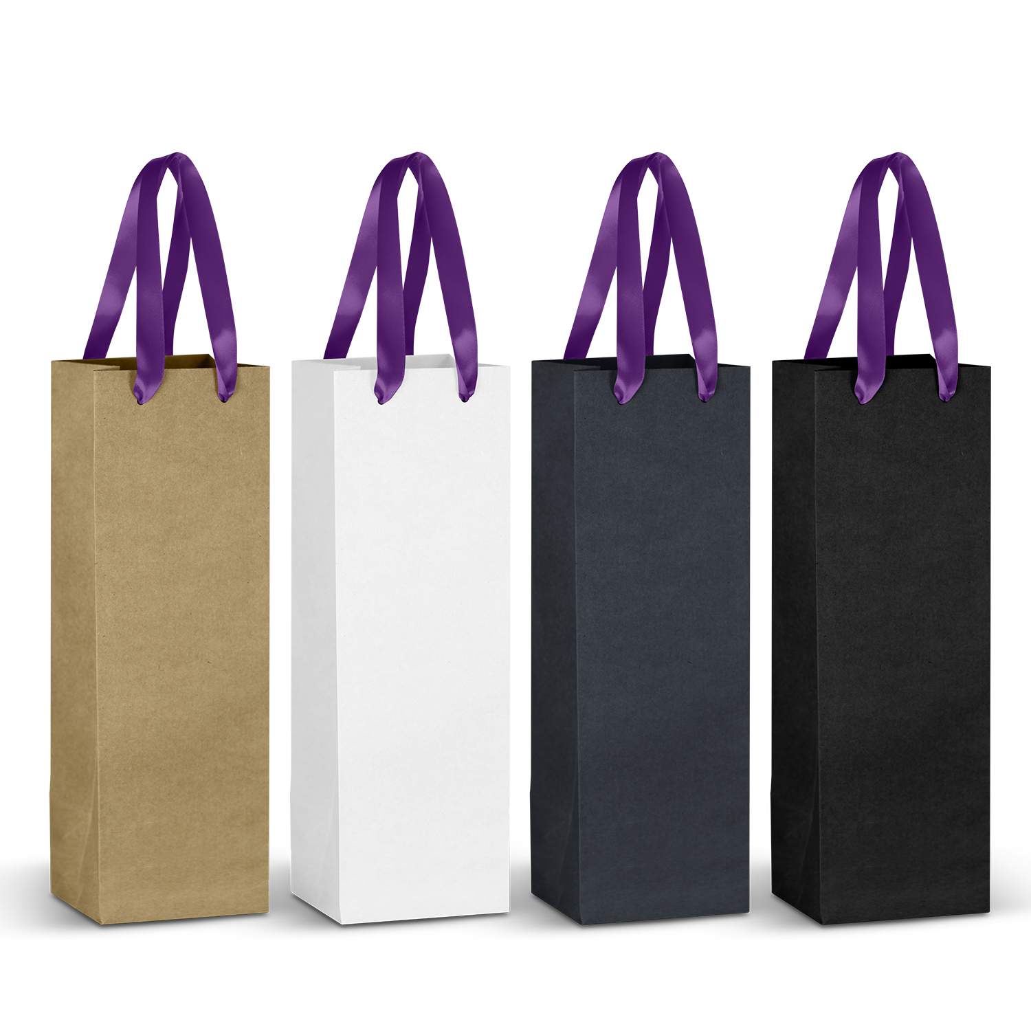 Guildford Champagne Ribbon Handle Paper Bag purple ribbon Guildford Champagne Ribbon Handle Paper Bag purple ribbon