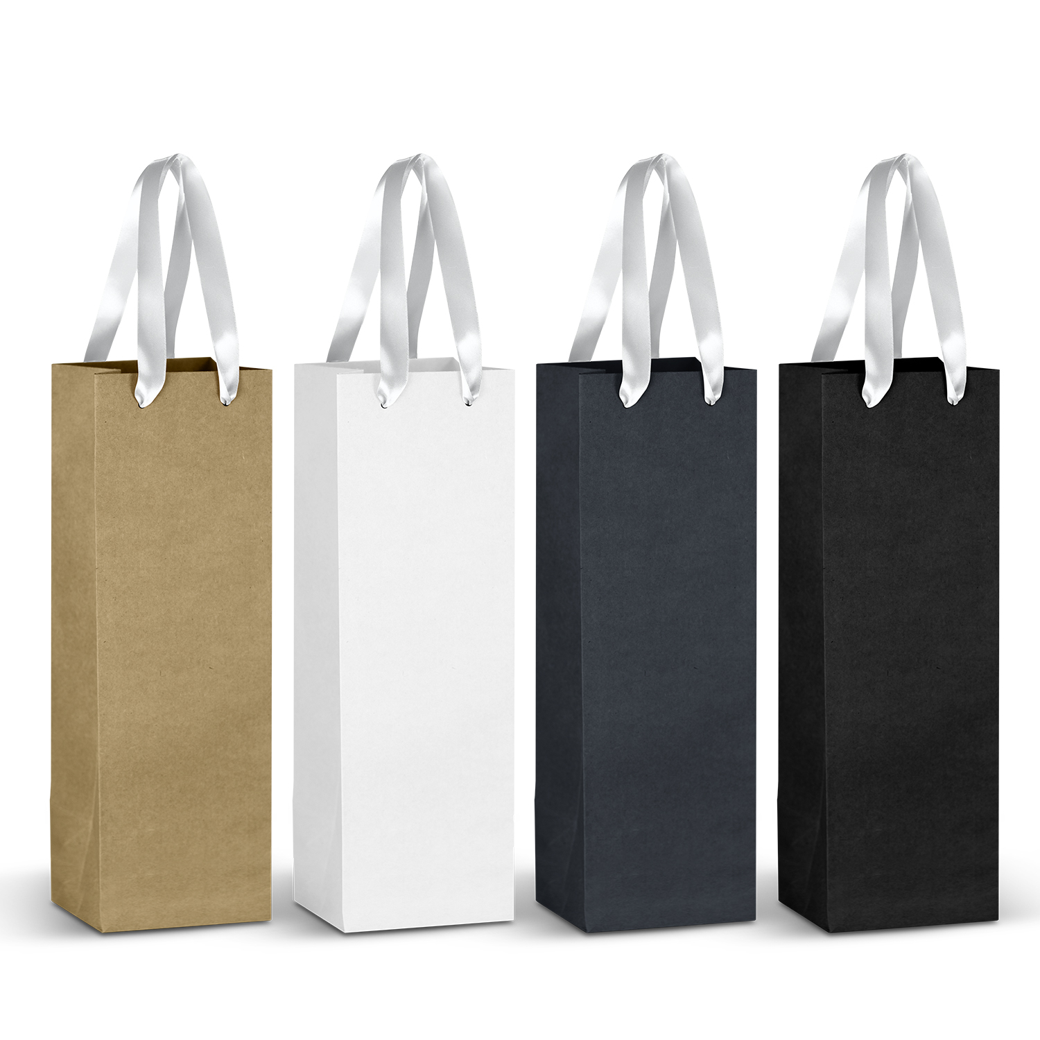 Guildford Champagne Ribbon Handle Paper Bag white ribbon Guildford Champagne Ribbon Handle Paper Bag white ribbon