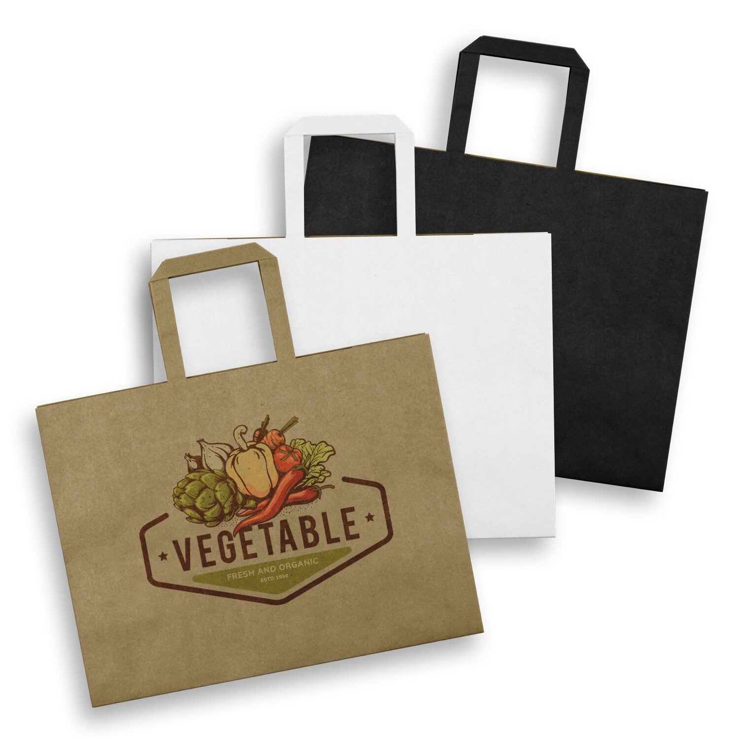 Jerilderie Flat Handle Paper Bag Landscape Large main