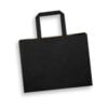 Jerilderie Flat Handle Paper Bag Landscape Medium black Jerilderie Flat Handle Paper Bag Landscape Medium black