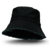 Junee Raw Edge Bucket Hat black Junee Raw Edge Bucket Hat black