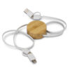 Kaniva Bamboo Retractable Charging Cable detail 2 Kaniva Bamboo Retractable Charging Cable detail 2