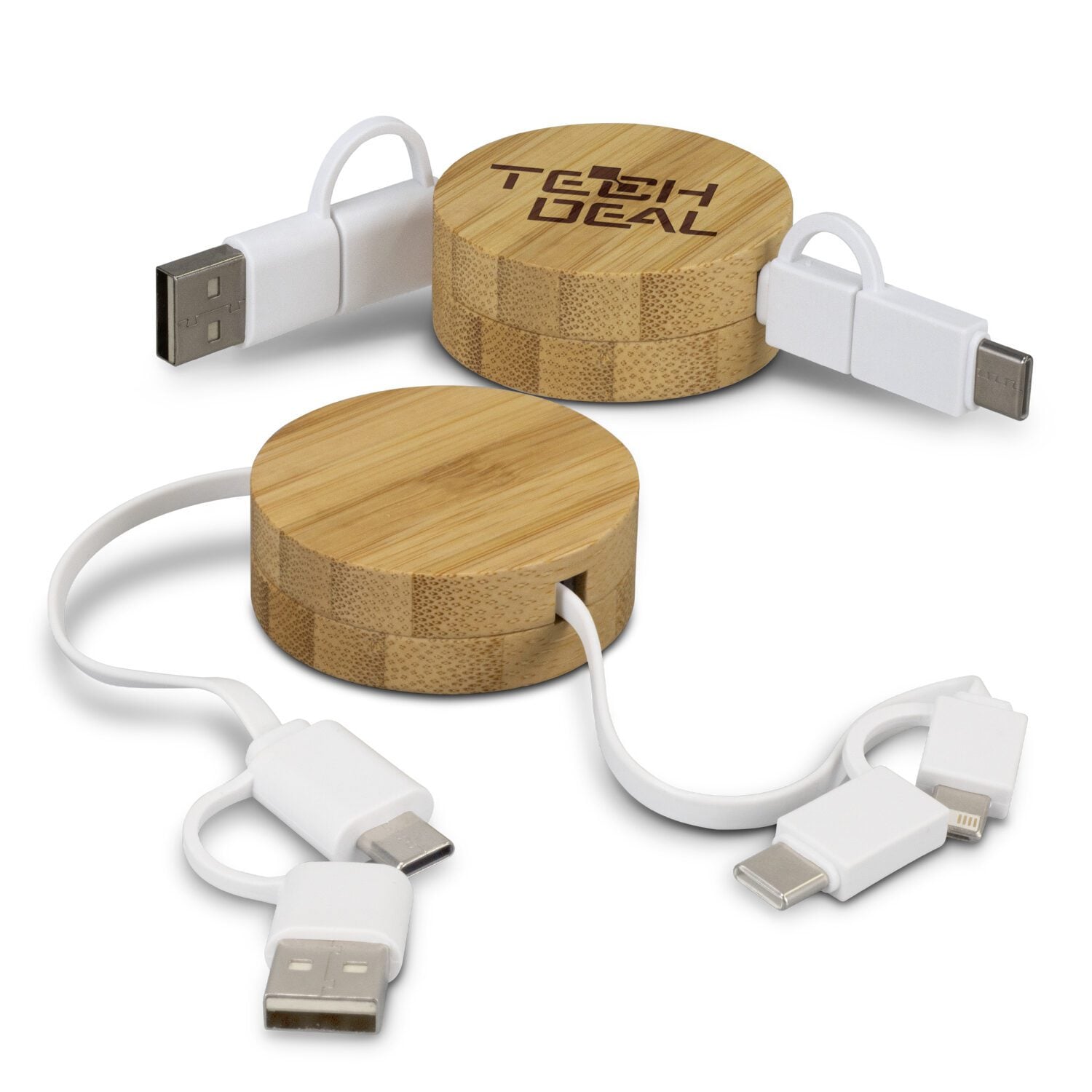 Kaniva Bamboo Retractable Charging Cable main