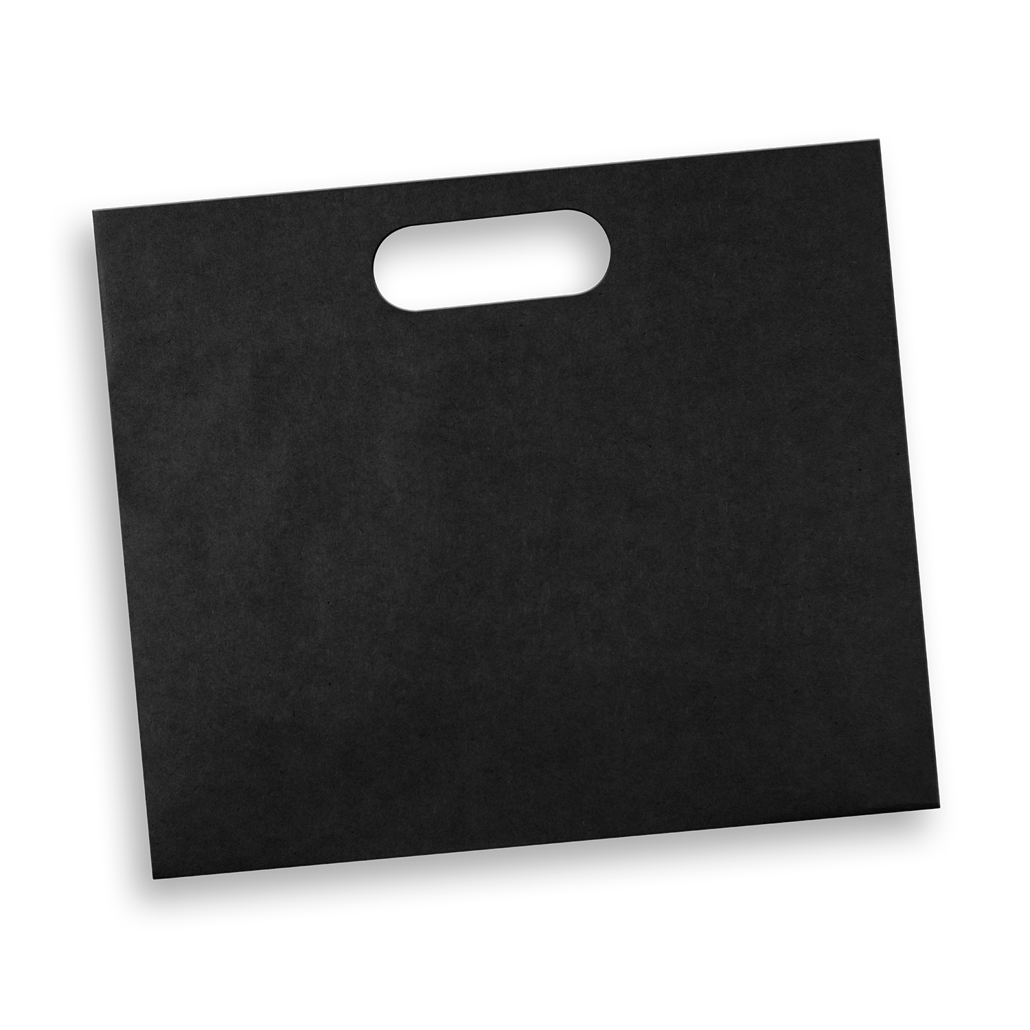 Manilla Die Cut Paper Bag Landscape Large black Manilla Die Cut Paper Bag Landscape Large black