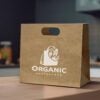 Manilla Die Cut Paper Bag Landscape Large feature Manilla Die Cut Paper Bag Landscape Large feature