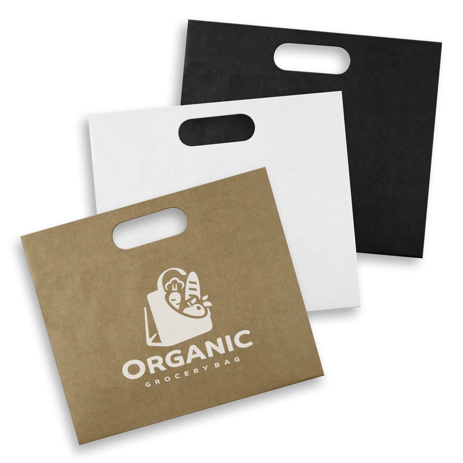 Manilla Die Cut Paper Bag Landscape Large main