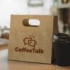 Manilla Die Cut Paper Bag Landscape Medium feature Manilla Die Cut Paper Bag Landscape Medium feature