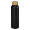 Sarina Aluminium Bottle Bamboo Lid black Sarina Aluminium Bottle Bamboo Lid black