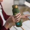 Sarina Aluminium Bottle Bamboo Lid feature Sarina Aluminium Bottle Bamboo Lid feature