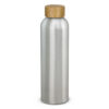 Sarina Aluminium Bottle Bamboo Lid silver Sarina Aluminium Bottle Bamboo Lid silver