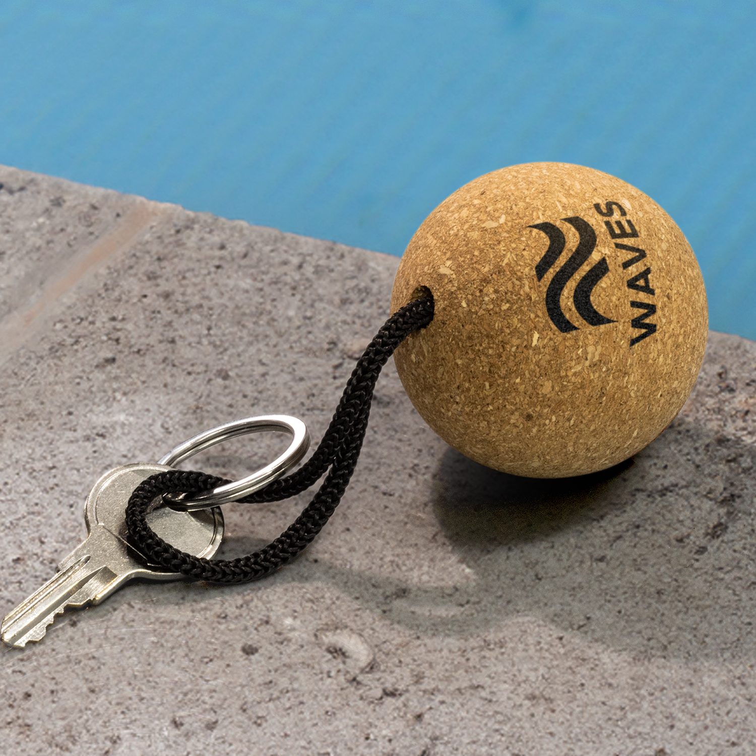 Tatura Cork Floating Key Ring Round feature Tatura Cork Floating Key Ring Round feature