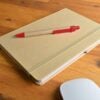 Tully A5 Natural Notebook Matador Pen red