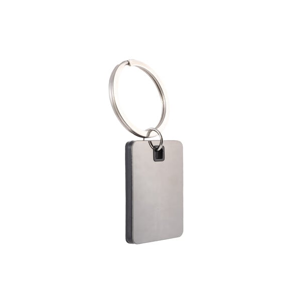 GunStainless Steel Keytag Rectangle black GunStainless Steel Keytag Rectangle black