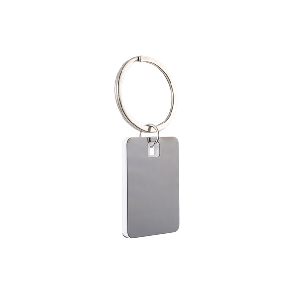 GunStainless Steel Keytag Rectangle white GunStainless Steel Keytag Rectangle white
