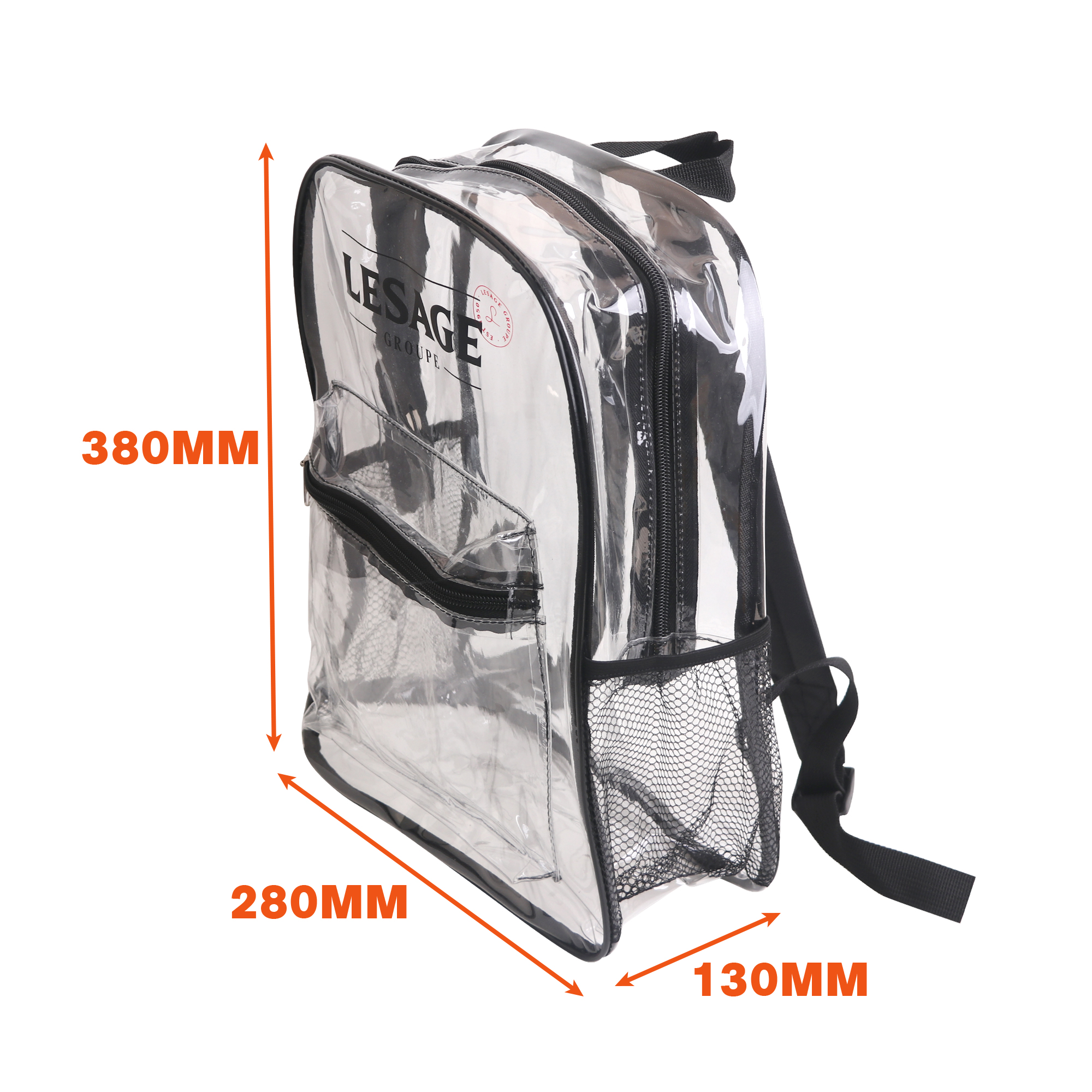 Benalla Transparent Backpack dimensions Benalla Transparent Backpack dimensions