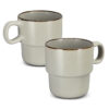 Northampton Stackable Coffee Cup Set of 2 beige Northampton Stackable Coffee Cup Set of 2 beige
