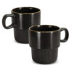 Northampton Stackable Coffee Cup Set of 2 charcoal Northampton Stackable Coffee Cup Set of 2 charcoal