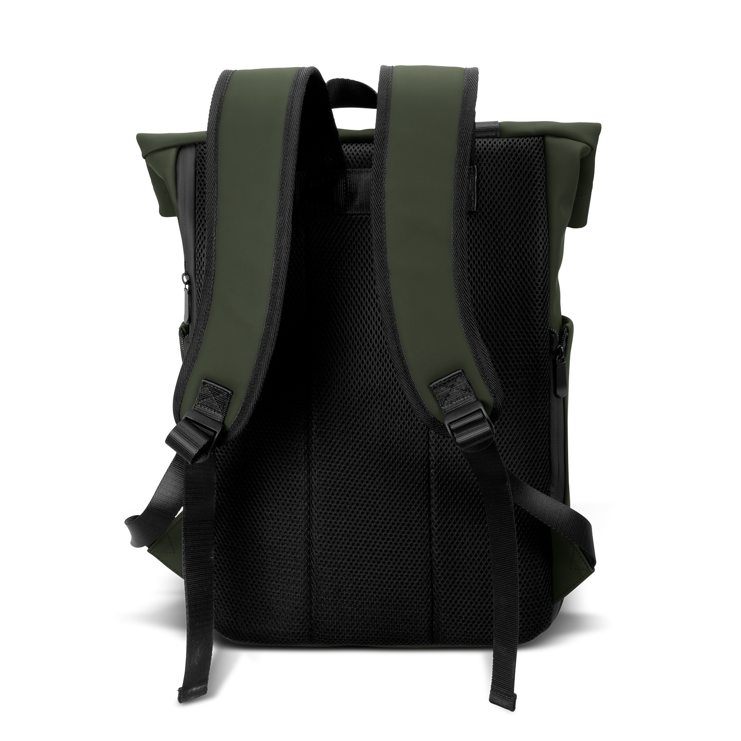 Euroa Soft Touch Flap Backpack back Euroa Soft Touch Flap Backpack back