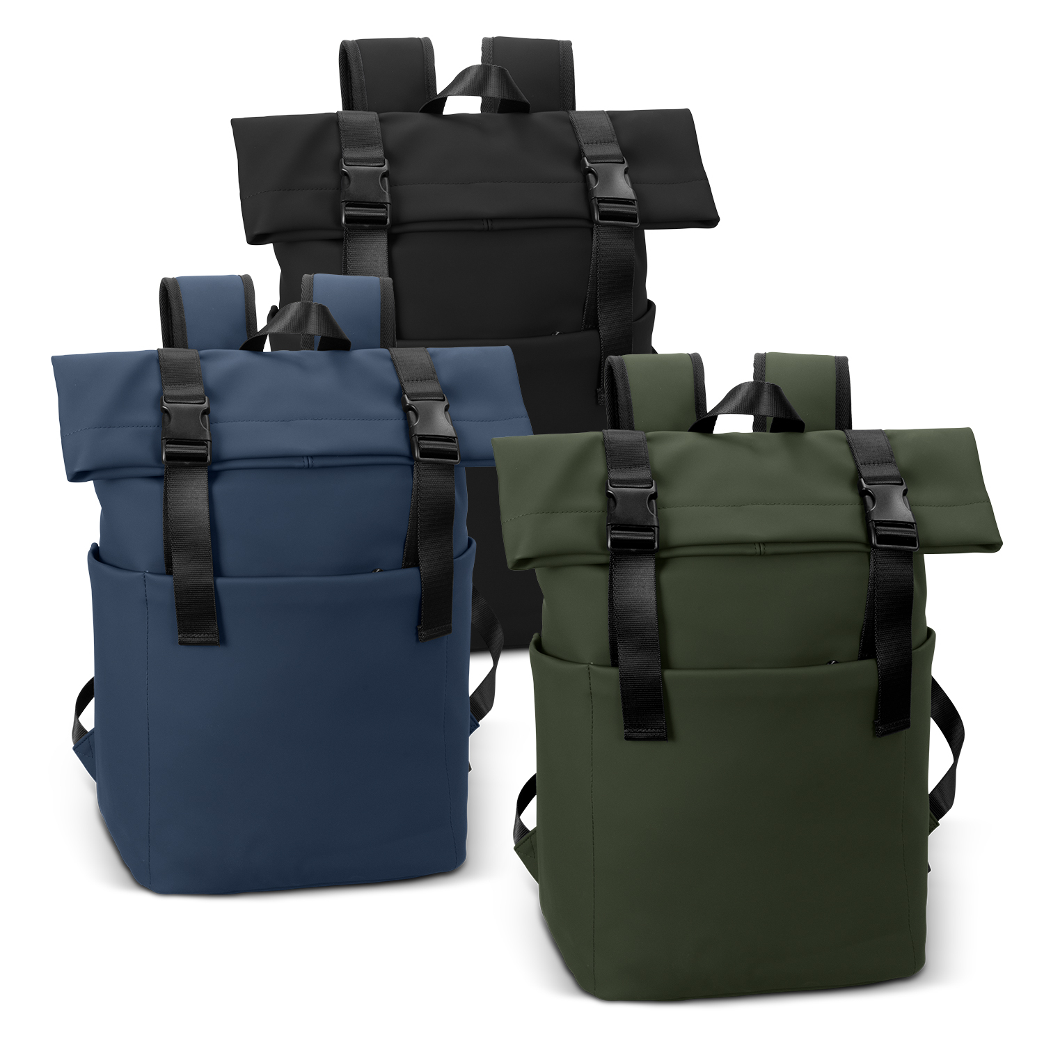 Euroa Soft Touch Flap Backpack main Euroa Soft Touch Flap Backpack main
