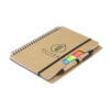 Cunderdin Kraft Notebook with Notes and Flags branding Cunderdin Kraft Notebook with Notes and Flags branding