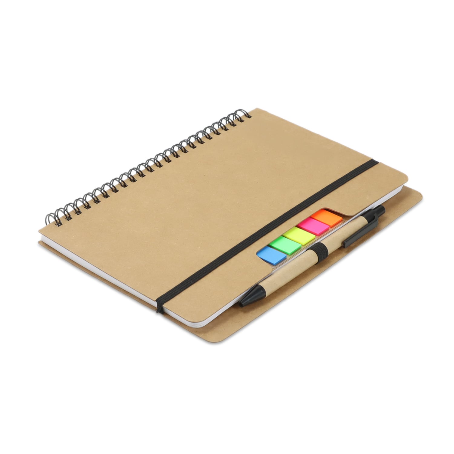 Cunderdin Kraft Notebook with Notes and Flags natural black Cunderdin Kraft Notebook with Notes and Flags natural black