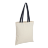 Inglewood Cotton Tote Bag with Coloured Handles black Inglewood Cotton Tote Bag with Coloured Handles black