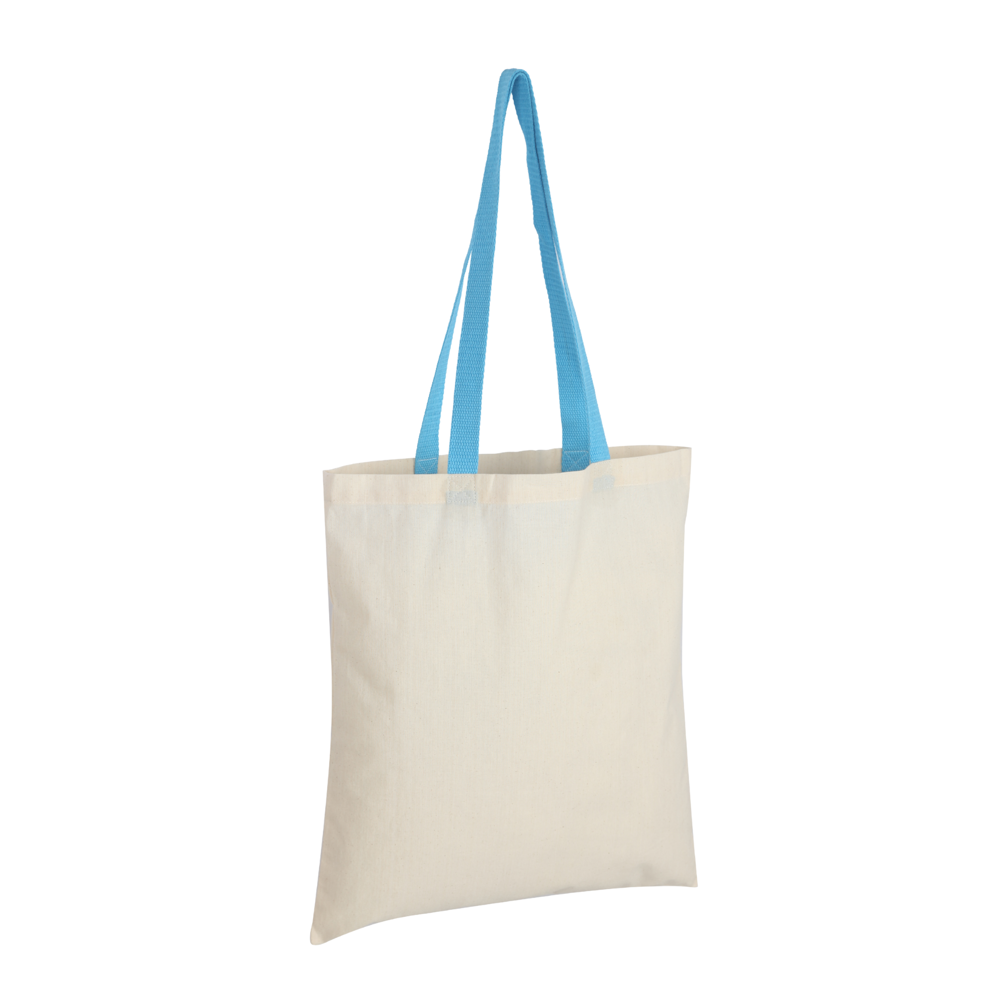 Inglewood Cotton Tote Bag with Coloured Handles light blue Inglewood Cotton Tote Bag with Coloured Handles light blue